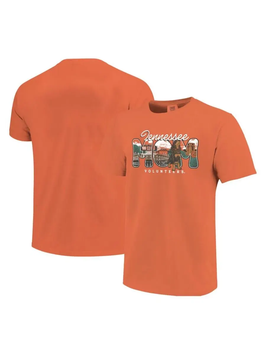 Футболка с принтом Campus Drawing Mom Tennessee Volunteers Image One — изображение 1 из 3, оранжевый