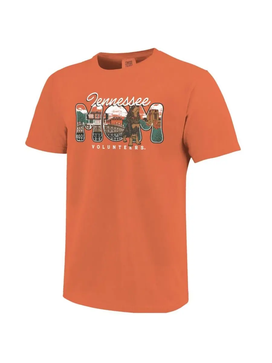 Футболка с принтом Campus Drawing Mom Tennessee Volunteers Image One — изображение 3 из 3, оранжевый