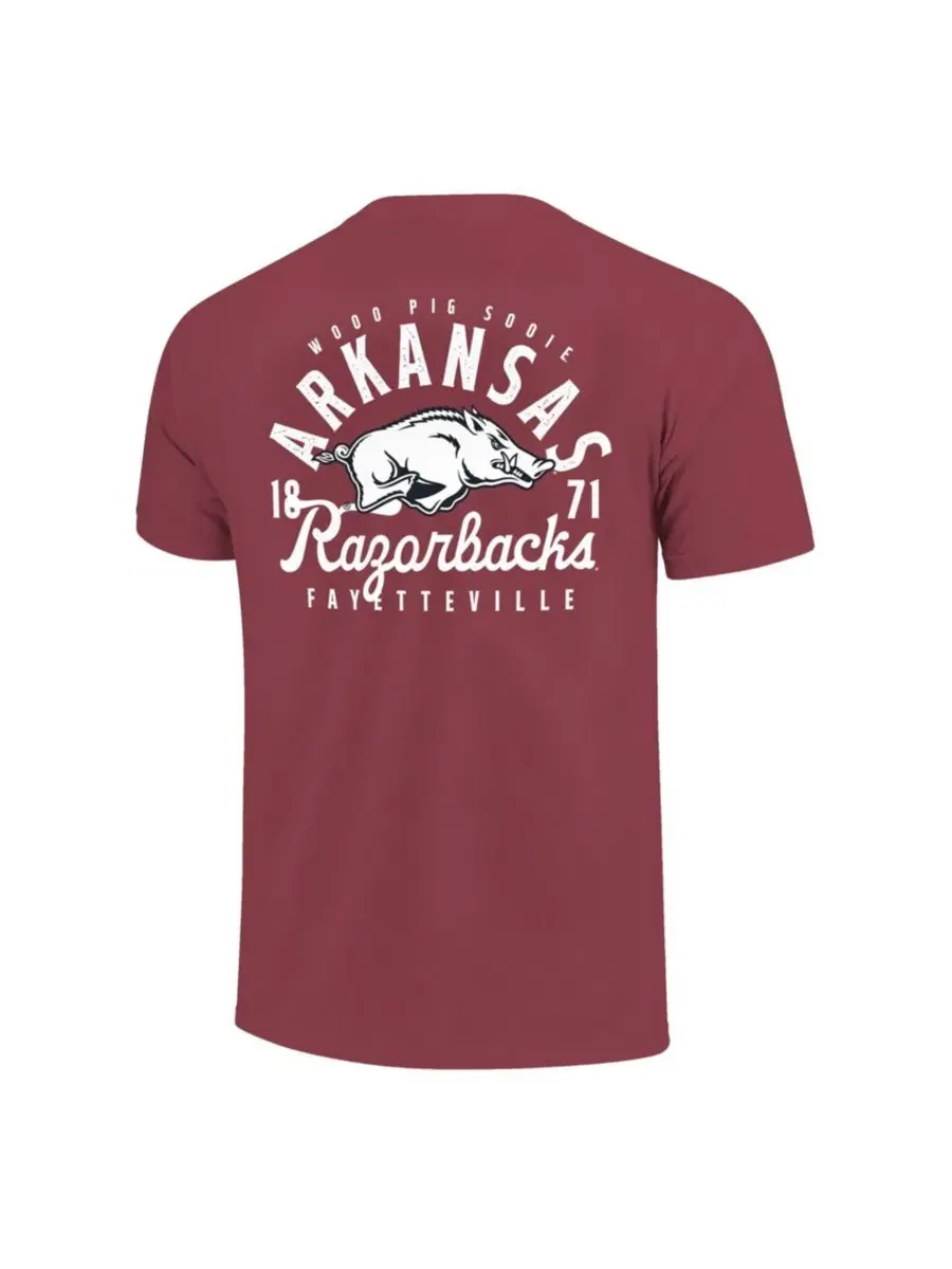 Футболка с принтом Arkansas Razorbacks Mascot Overlay Image One — изображение 2 из 3, красный