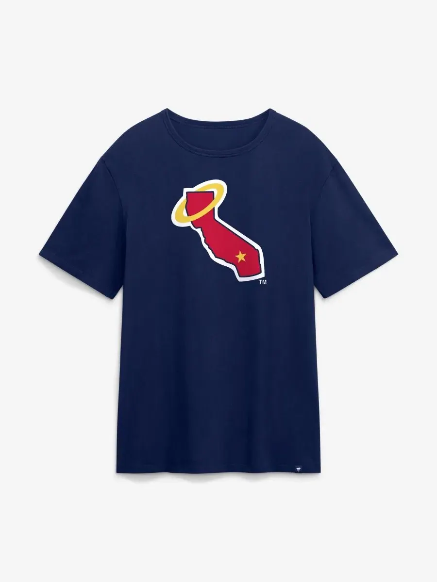 Футболка с длинным рукавом California Angels Alternate Logo Legacy Fanatics — изображение 1 из 2, темно-синий