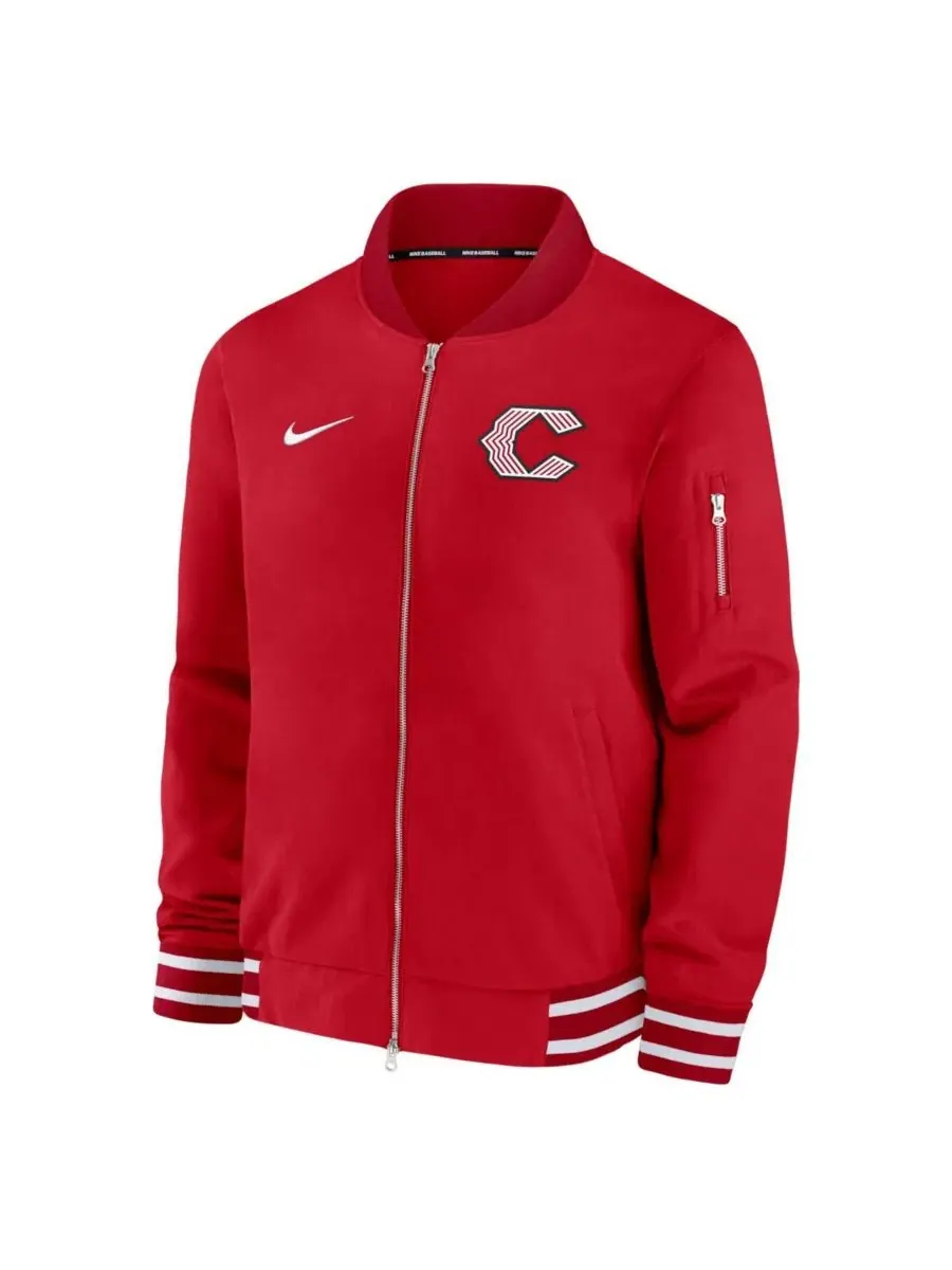 Бомбер Nike Cincinnati Reds 2026 City Connect Authentic Collection Relaxed Full-Zip — изображение 2 из 3, красный