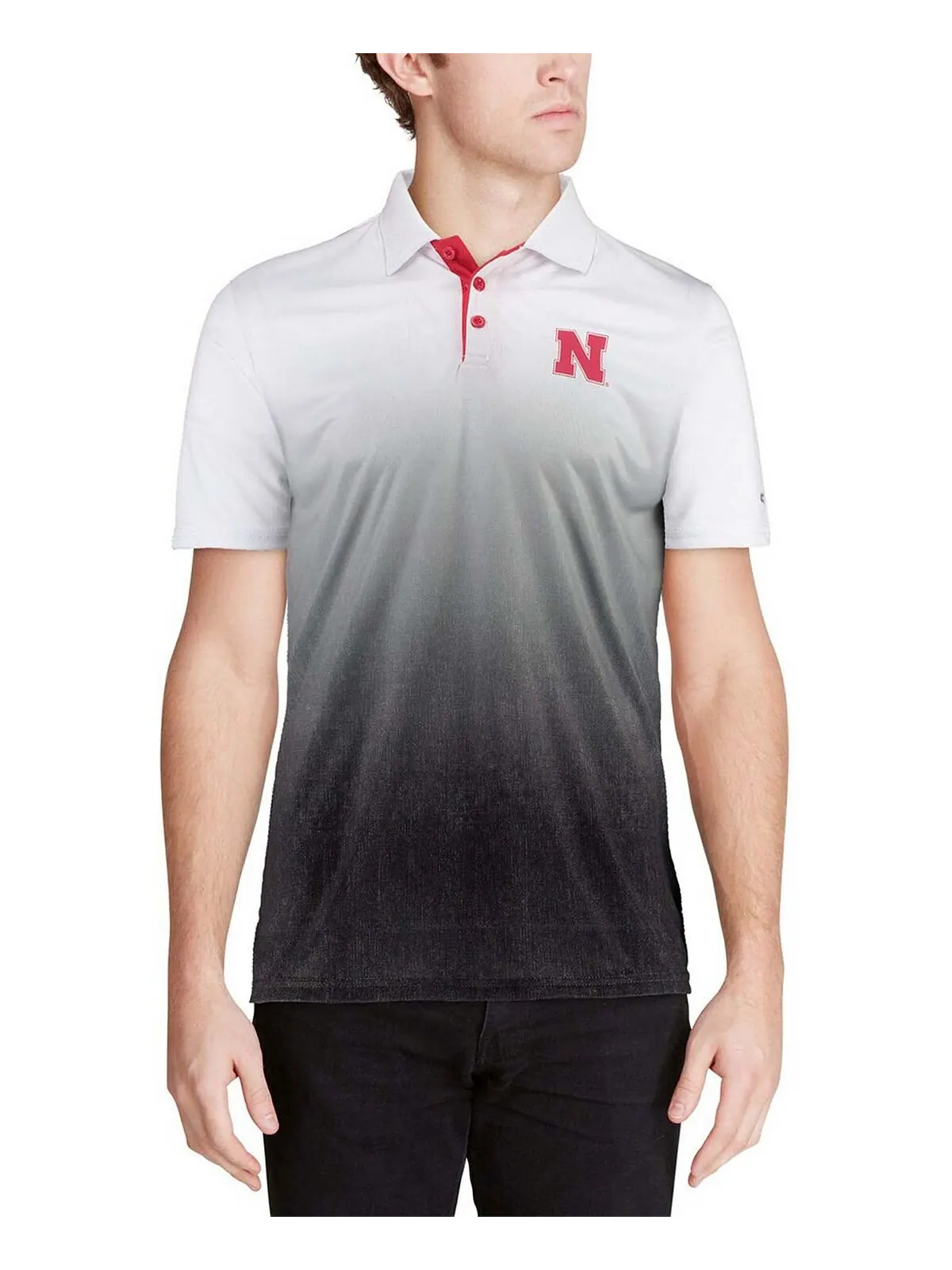 Мужская рубашка-поло heather grey nebraska huskers magic team с логотипом Colosseum — изображение 4 из 4, серый
