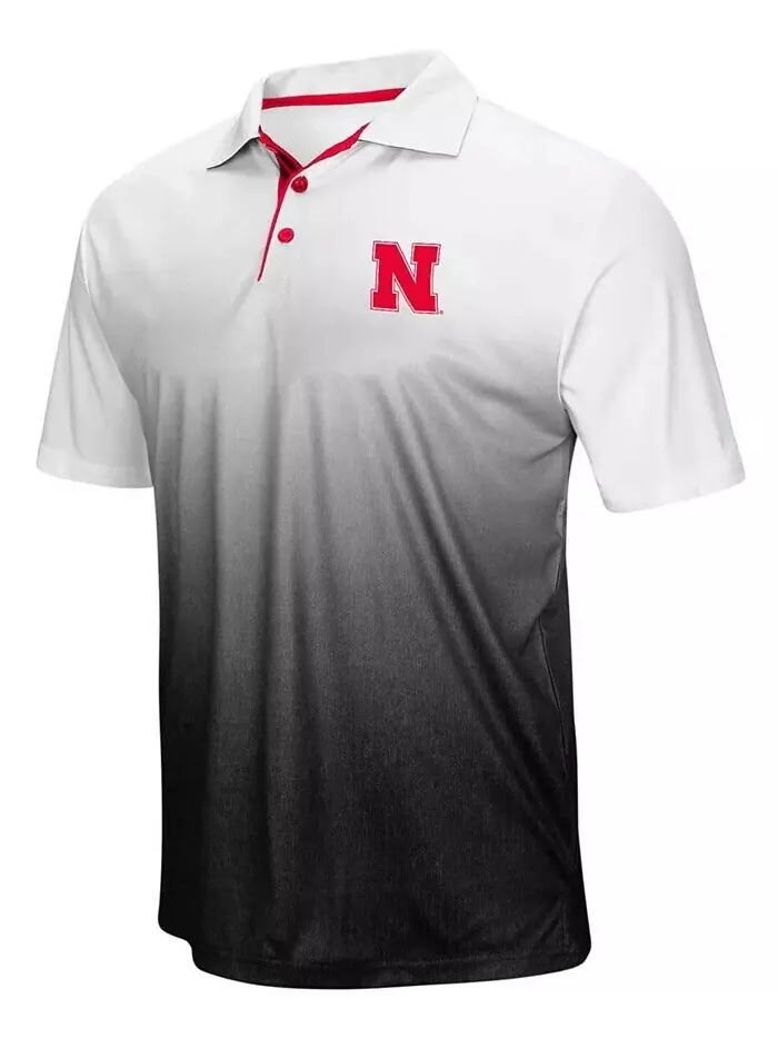 Мужская рубашка-поло с логотипом Nebraska Huskers Magic Team, цвет серый Colosseum — изображение 3 из 4