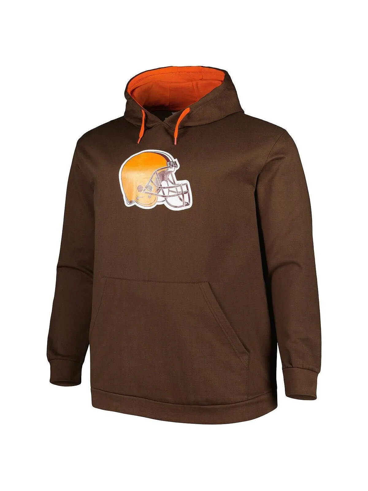 Мужская коричневая толстовка с капюшоном cleveland browns big and tall logo pullover Profile — изображение 3 из 3, коричневый