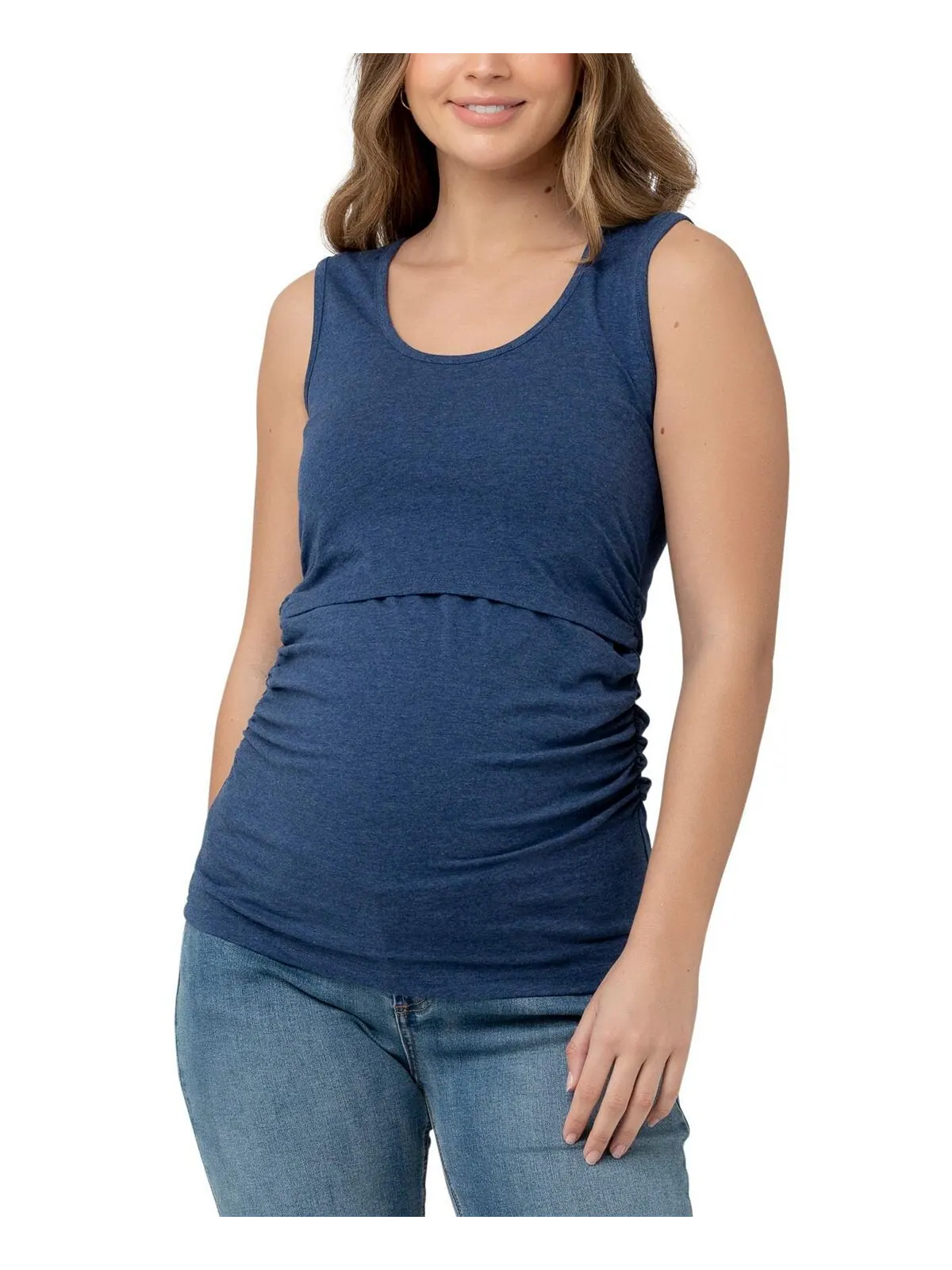 Органическая майка для беременных и кормящих мам Ripe Maternity — изображение 1 из 3, джинсовый синий