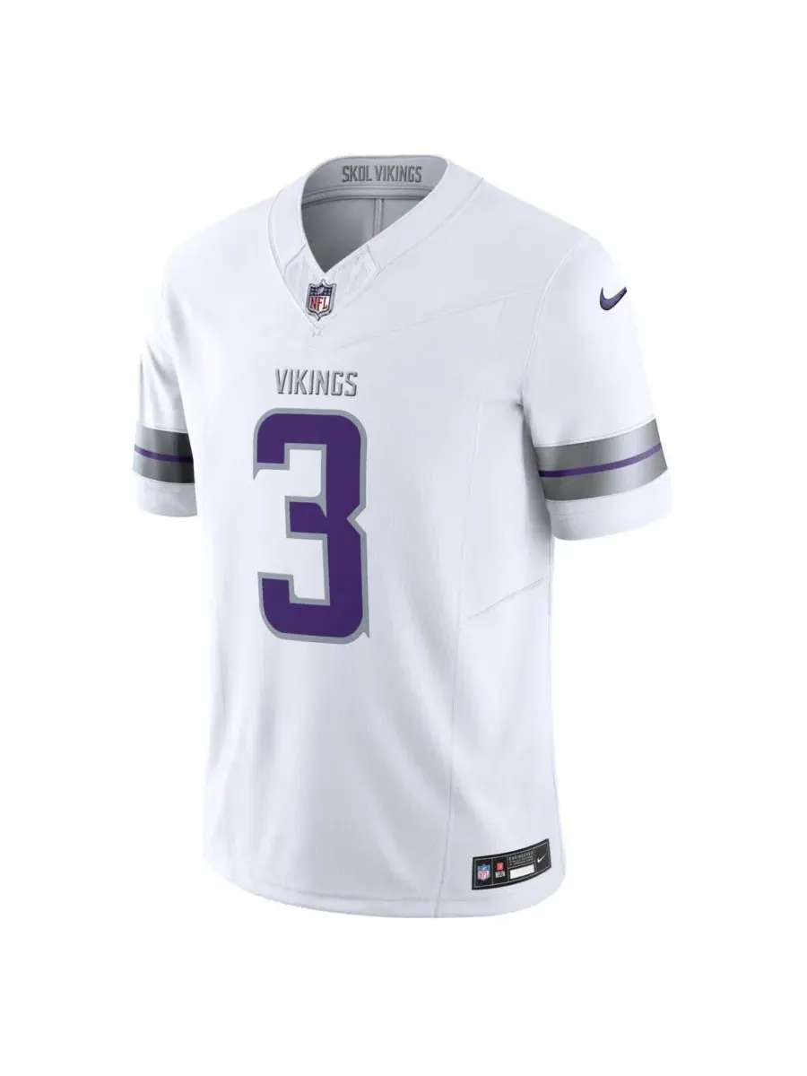 Nike Мужская футболка Jordan Addison White Minnesota Vikings Alternate Vapor FUSE Limited — изображение 2 из 3, белый