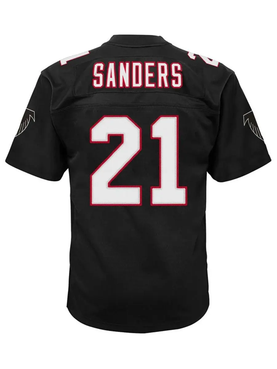 Mitchell & Ness Футболка «Big Boys Deion Sanders Atlanta Falcons Legacy Retired Player Jersey» — изображение 2 из 3, черный