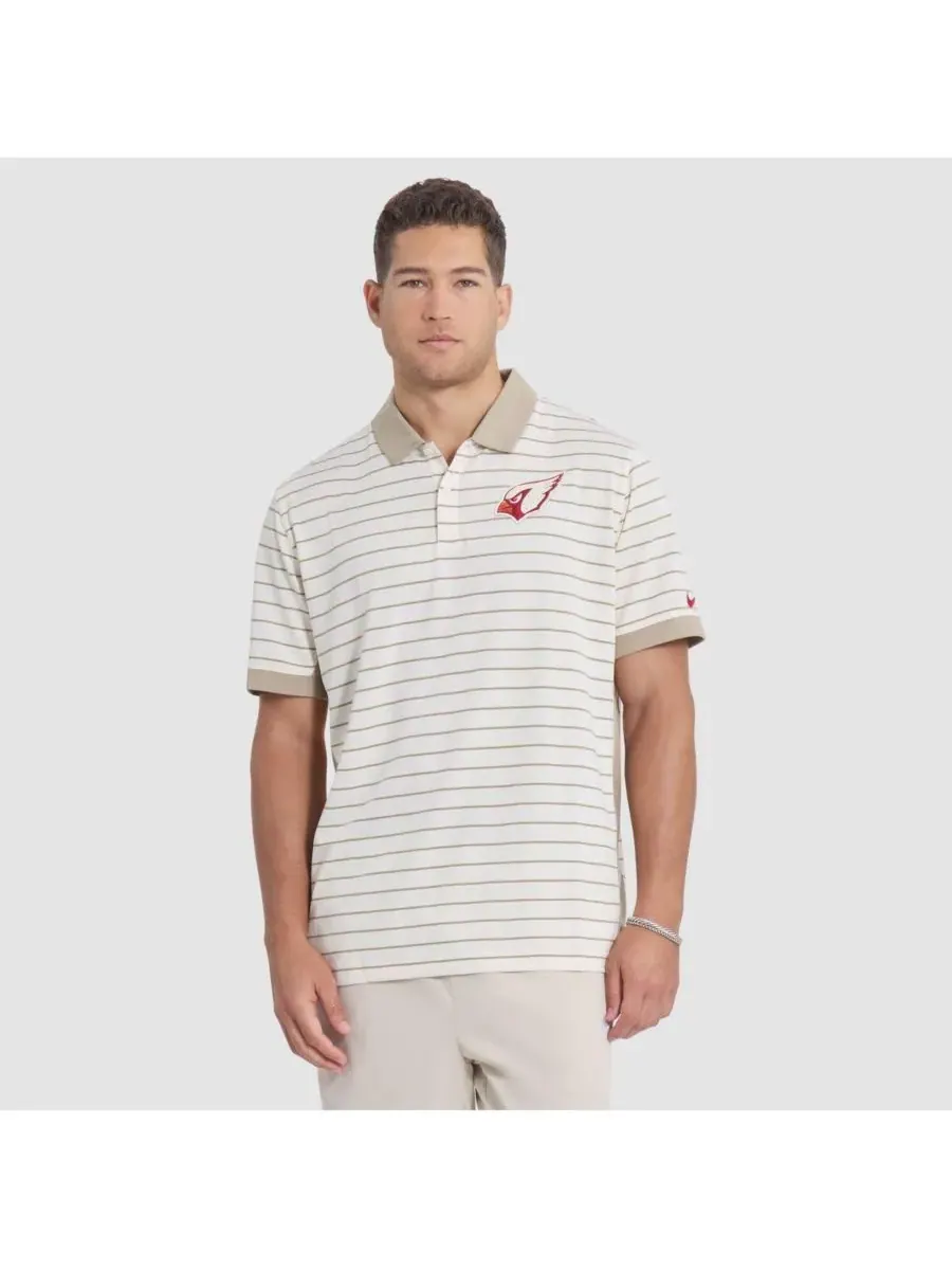 Мужская поло-рубашка Natural Arizona Cardinals 2025 Rivalries Collection Sideline Victory Striped — изображение 1 из 3