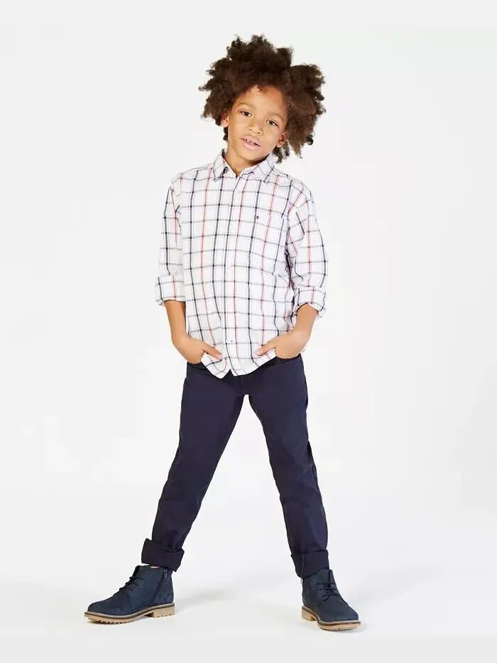 Рубашка на пуговицах в клетку Big Boys Samuel Tommy Hilfiger — изображение 2 из 4