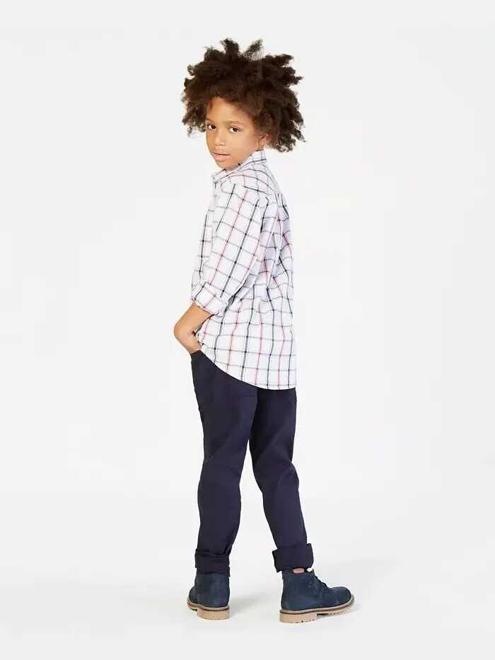 Рубашка на пуговицах в клетку Big Boys Samuel Tommy Hilfiger — изображение 3 из 4