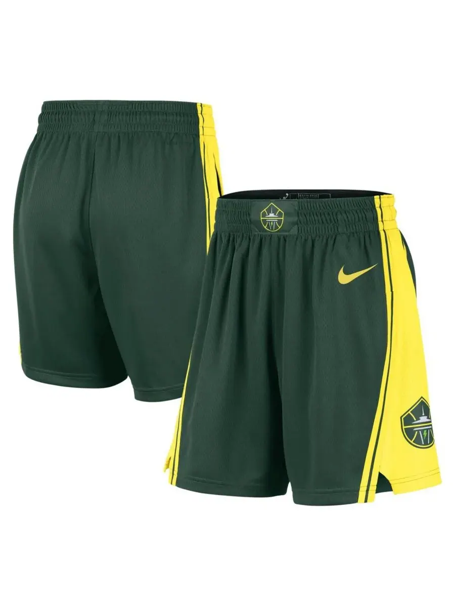 Nike Женские зеленые спортивные шорты Seattle Storm On-Court Victory Performance Shorts