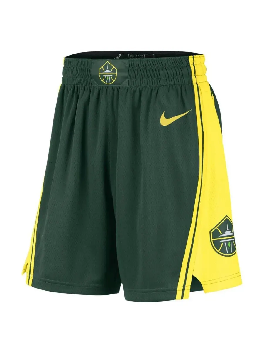 Nike Женские зеленые спортивные шорты Seattle Storm On-Court Victory Performance Shorts — изображение 2 из 3, зеленый