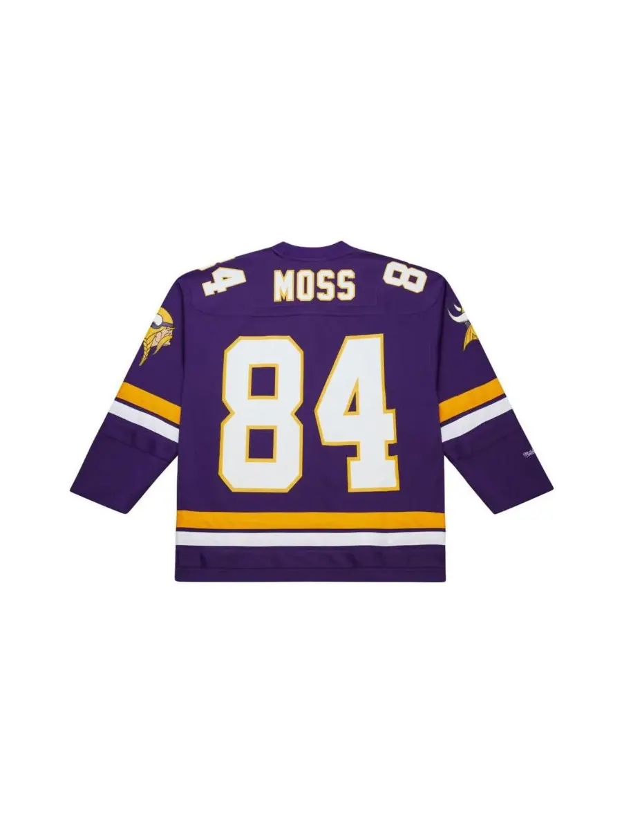 Mitchell & Ness Мужская фиолетовая хоккейная майка Рэнди Мосса с символикой Minnesota Vikings Maxed — изображение 2 из 2