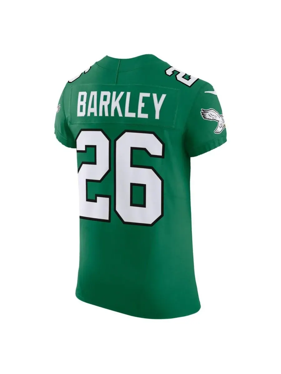 Nike Мужская футболка Saquon Barkley Kelly Green Philadelphia Eagles Alternate Vapor FUSE Elite — изображение 3 из 3, зеленый