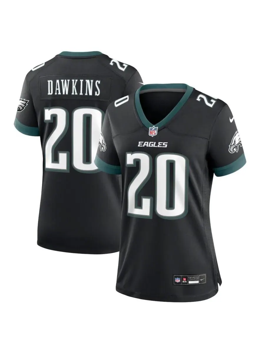 Женская альтернативная игровая футболка Брайана Докинса из команды Philadelphia Eagles Nike — изображение 1 из 3, черный