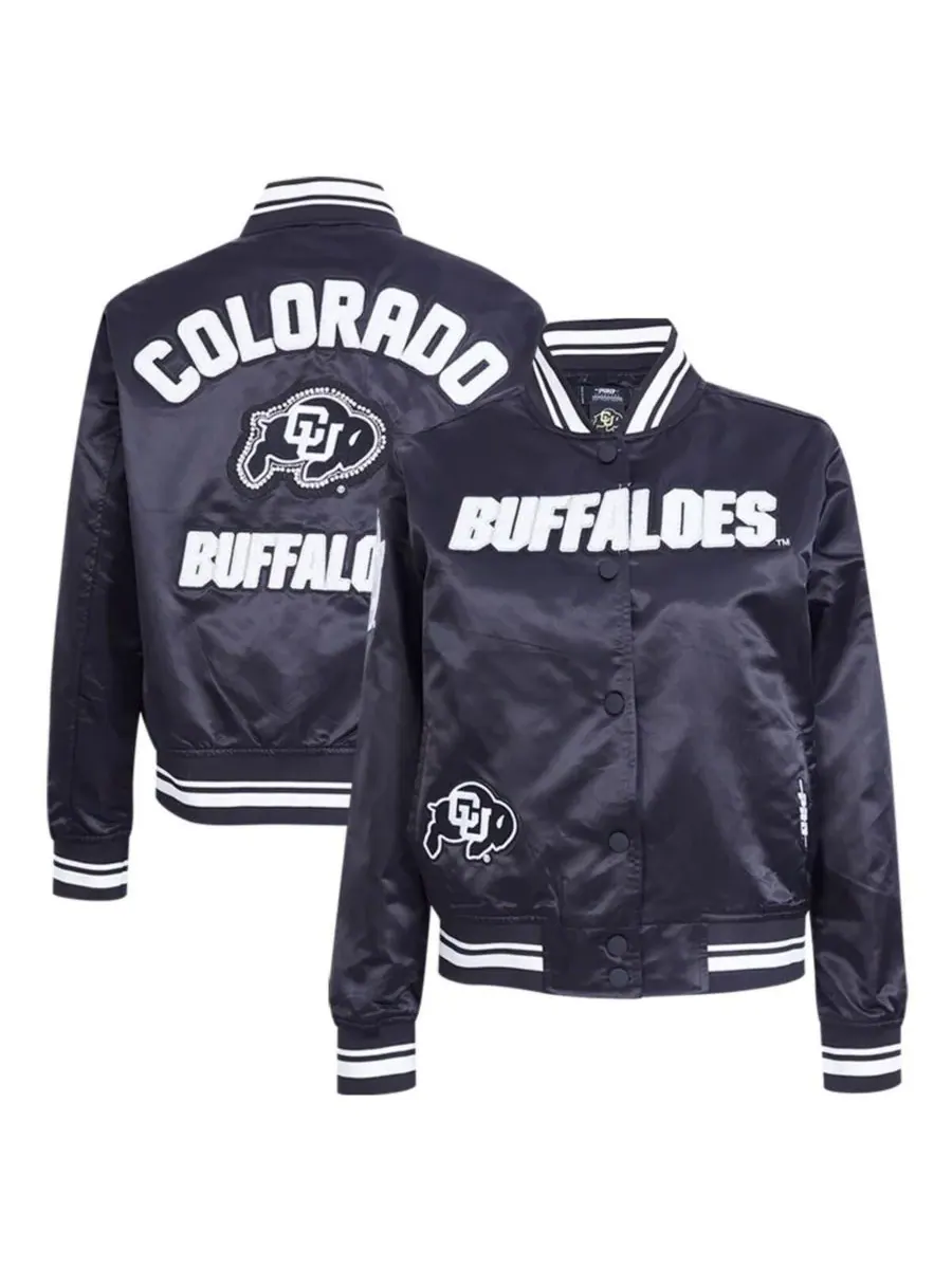 Pro Standard Женская черная атласная куртка Colorado Buffaloes цвета «культивированный жемчуг», на — изображение 1 из 5