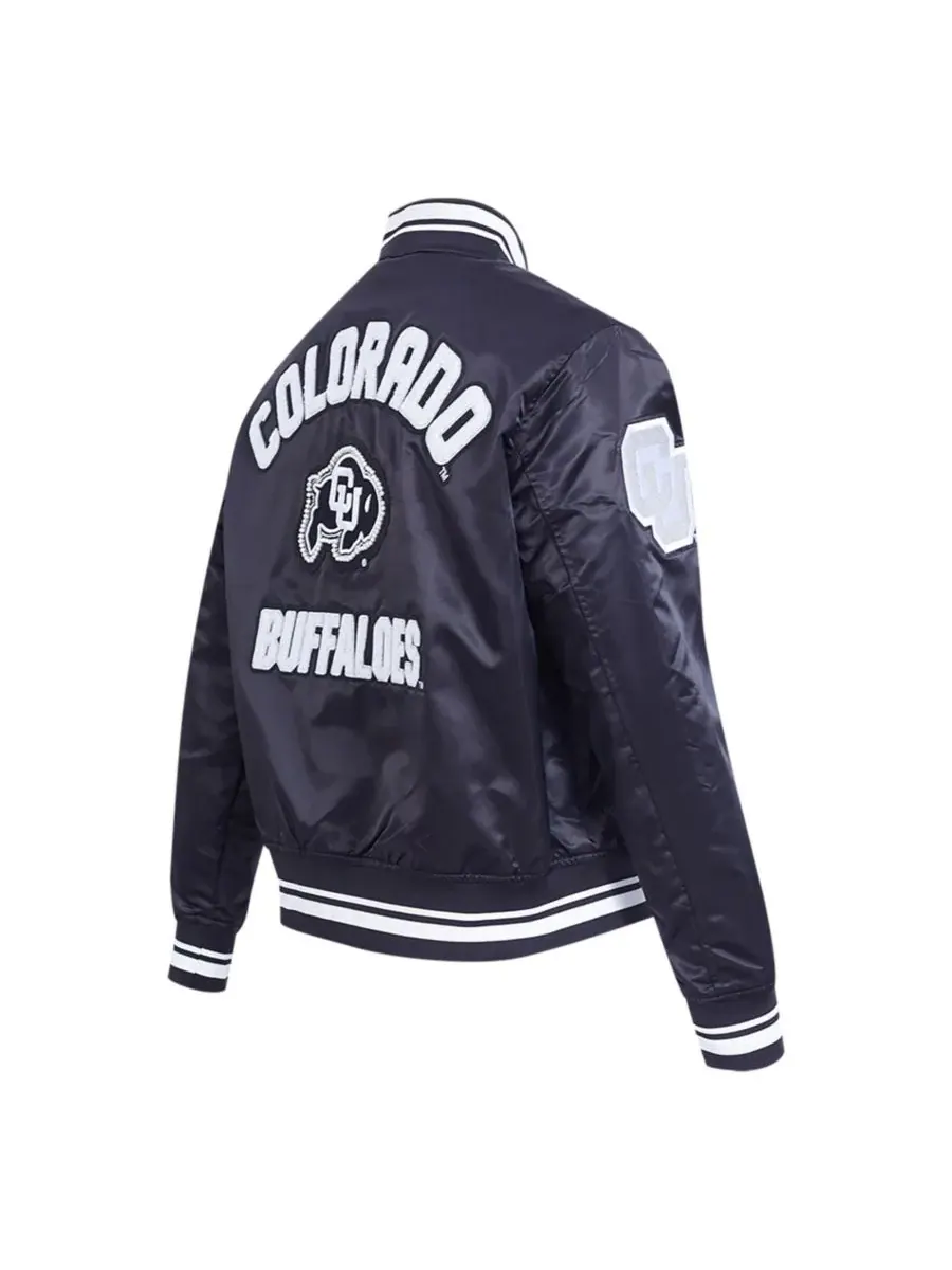 Pro Standard Женская черная атласная куртка Colorado Buffaloes цвета «культивированный жемчуг», на — изображение 4 из 5