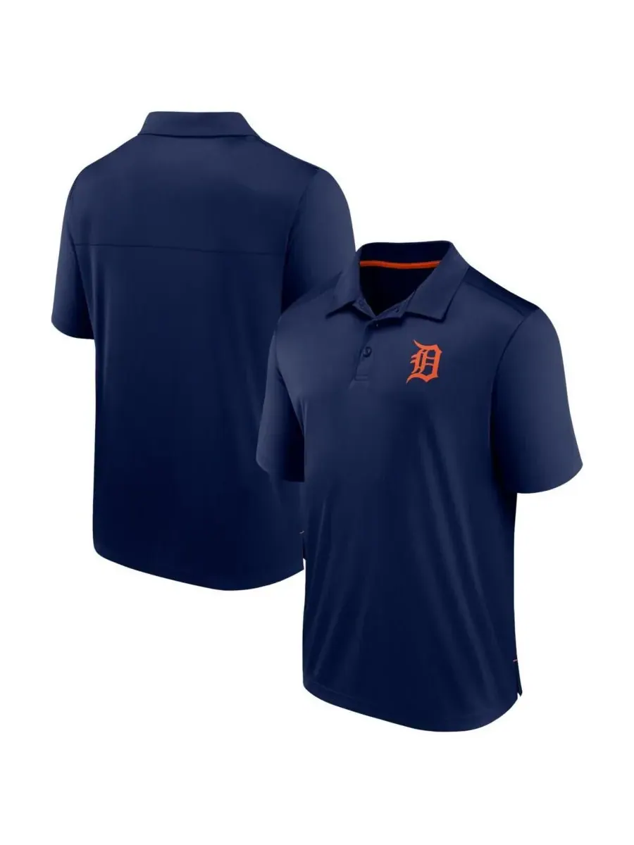 Fanatics Мужская темно-синяя приталенная рубашка-поло Detroit Tigers — изображение 1 из 3, темно-синий