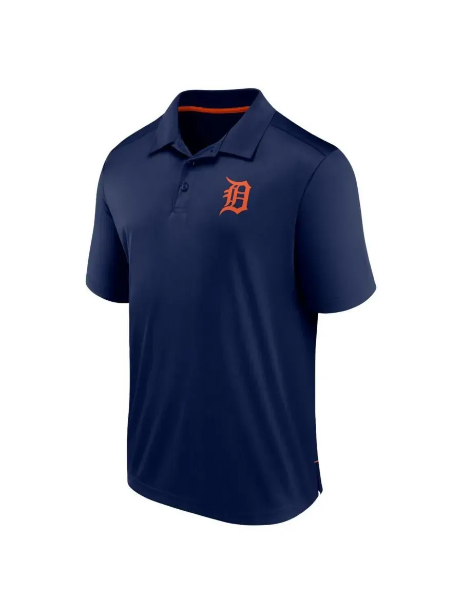 Fanatics Мужская темно-синяя приталенная рубашка-поло Detroit Tigers — изображение 2 из 3, темно-синий