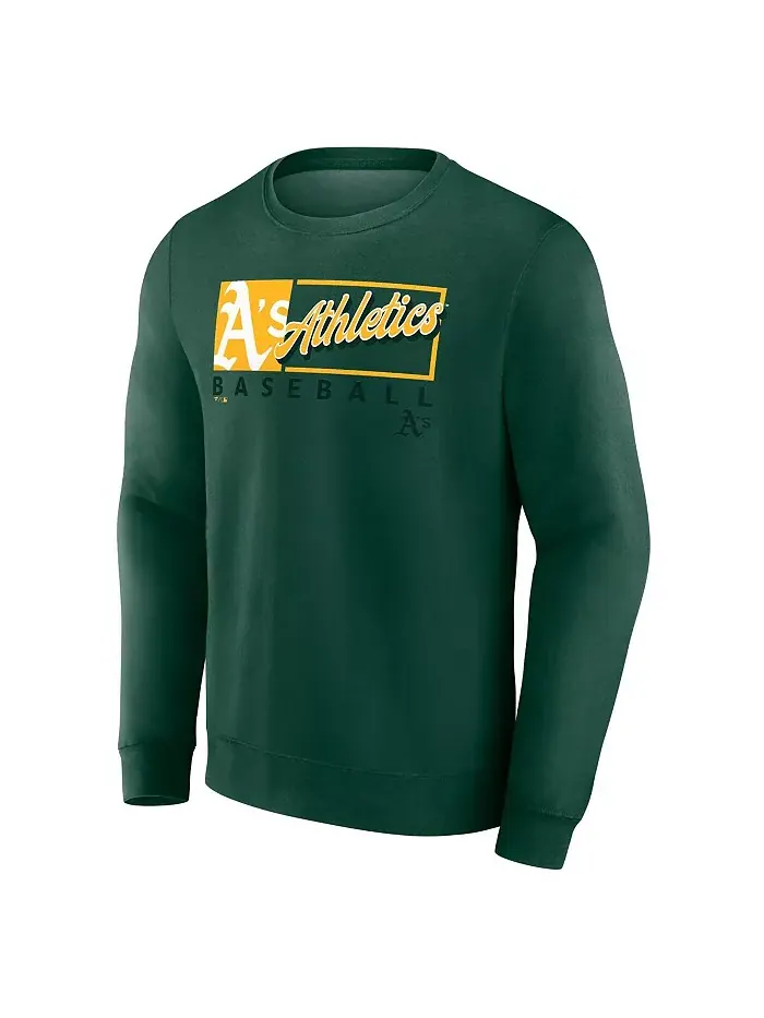Мужской зеленый флисовый свитшот Athletics Focus Fanatics — изображение 2 из 3