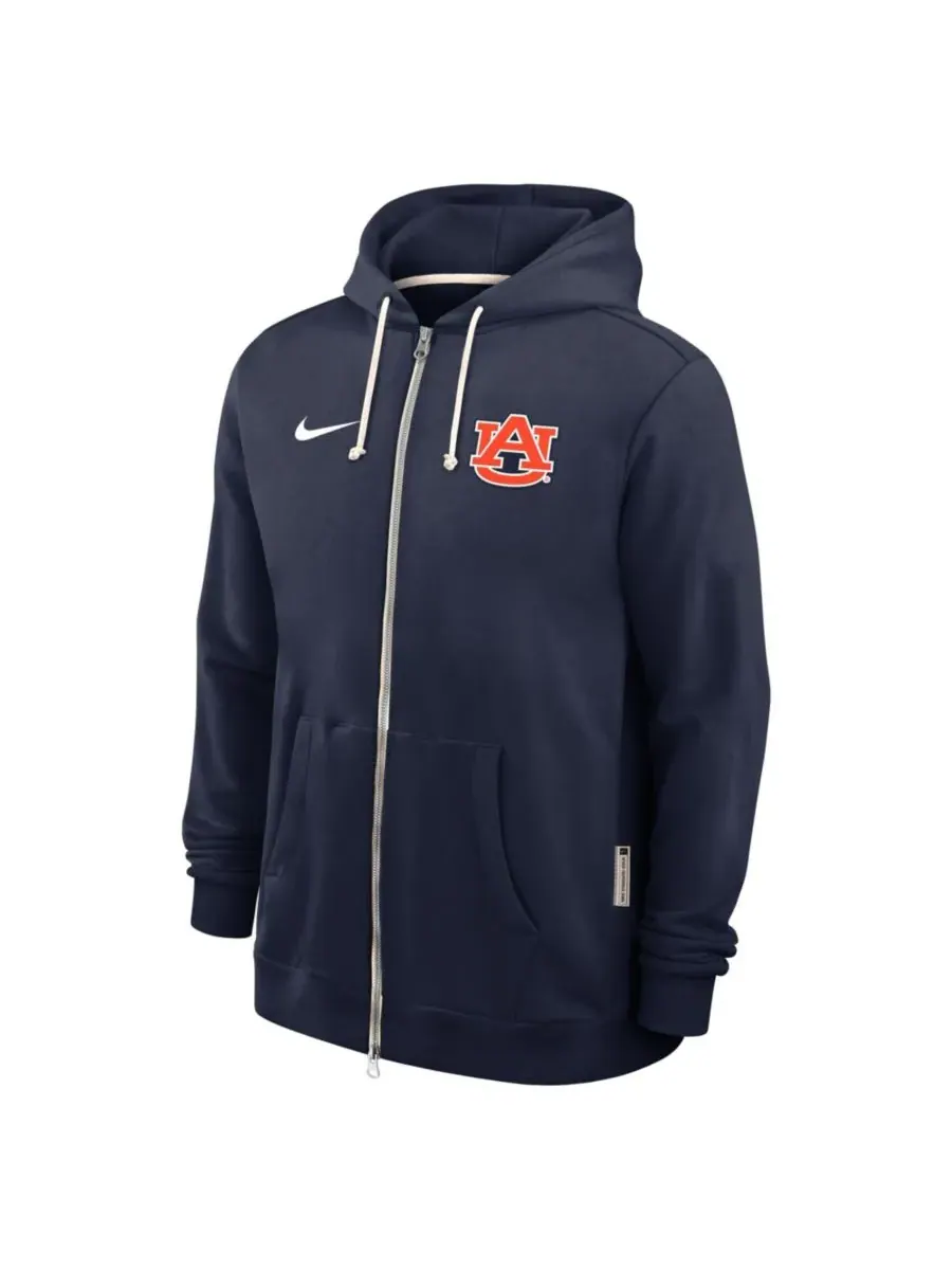Nike Мужская темно-синяя толстовка на молнии Auburn Tigers 2025 Sideline Standard Issue Dri-FIT — изображение 3 из 5