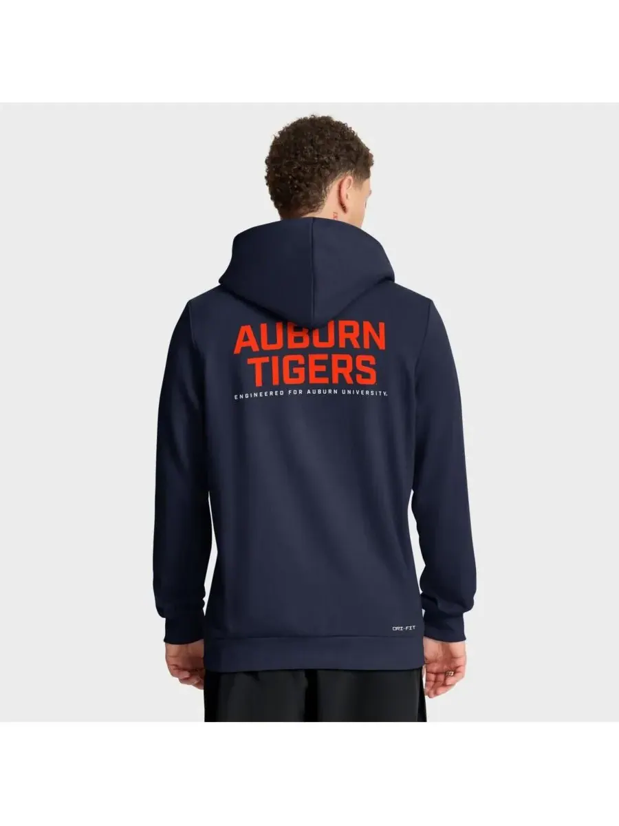 Nike Мужская темно-синяя толстовка на молнии Auburn Tigers 2025 Sideline Standard Issue Dri-FIT — изображение 4 из 5