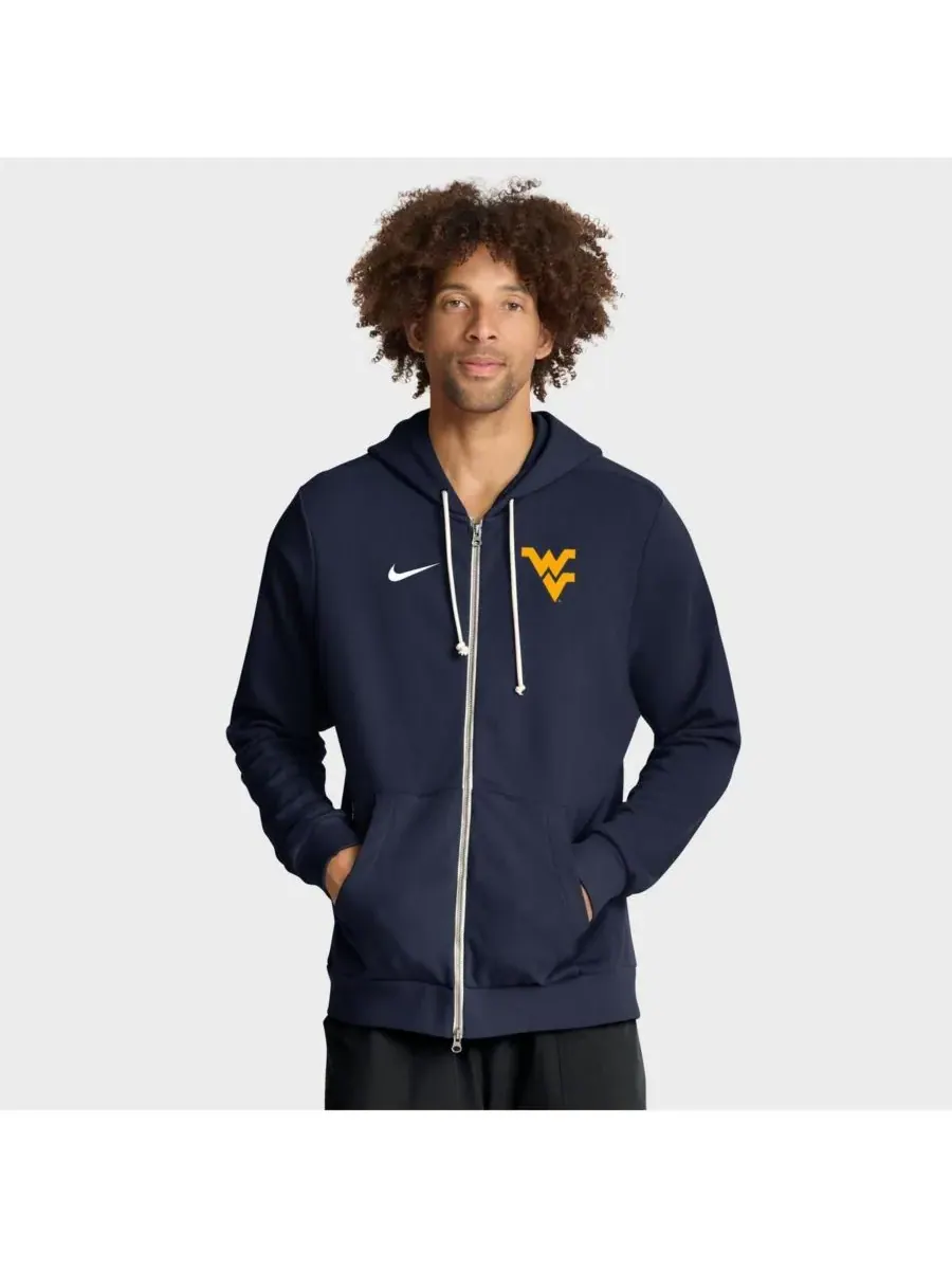 Nike Мужская темно-синяя толстовка на молнии West Virginia Mountaineers 2025 Sideline Standard — изображение 1 из 3