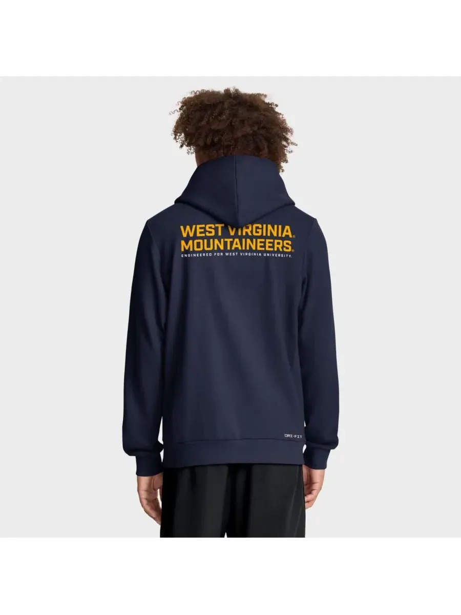Nike Мужская темно-синяя толстовка на молнии West Virginia Mountaineers 2025 Sideline Standard — изображение 3 из 3