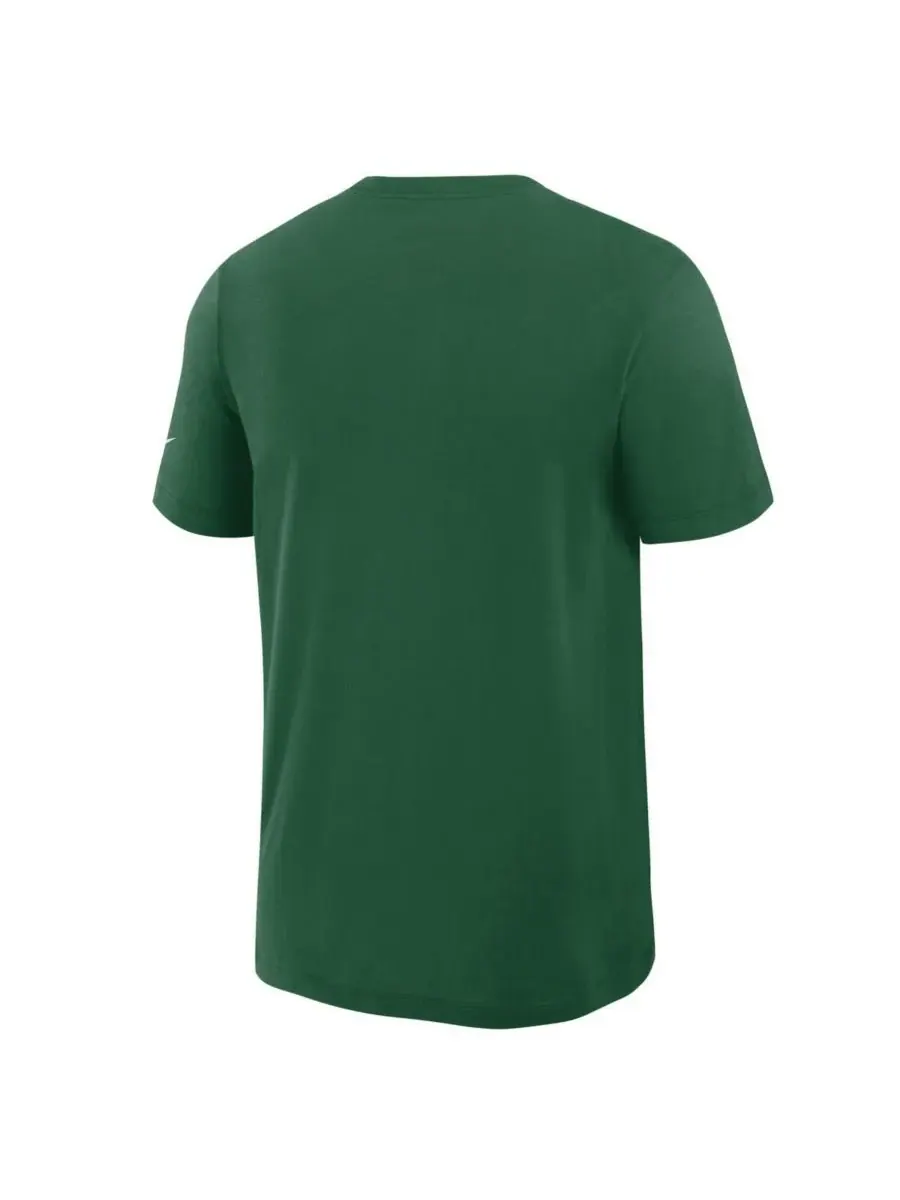 Nike Мужская зеленая футболка New York Jets Left End Run Slub Performance — изображение 3 из 3, зеленый