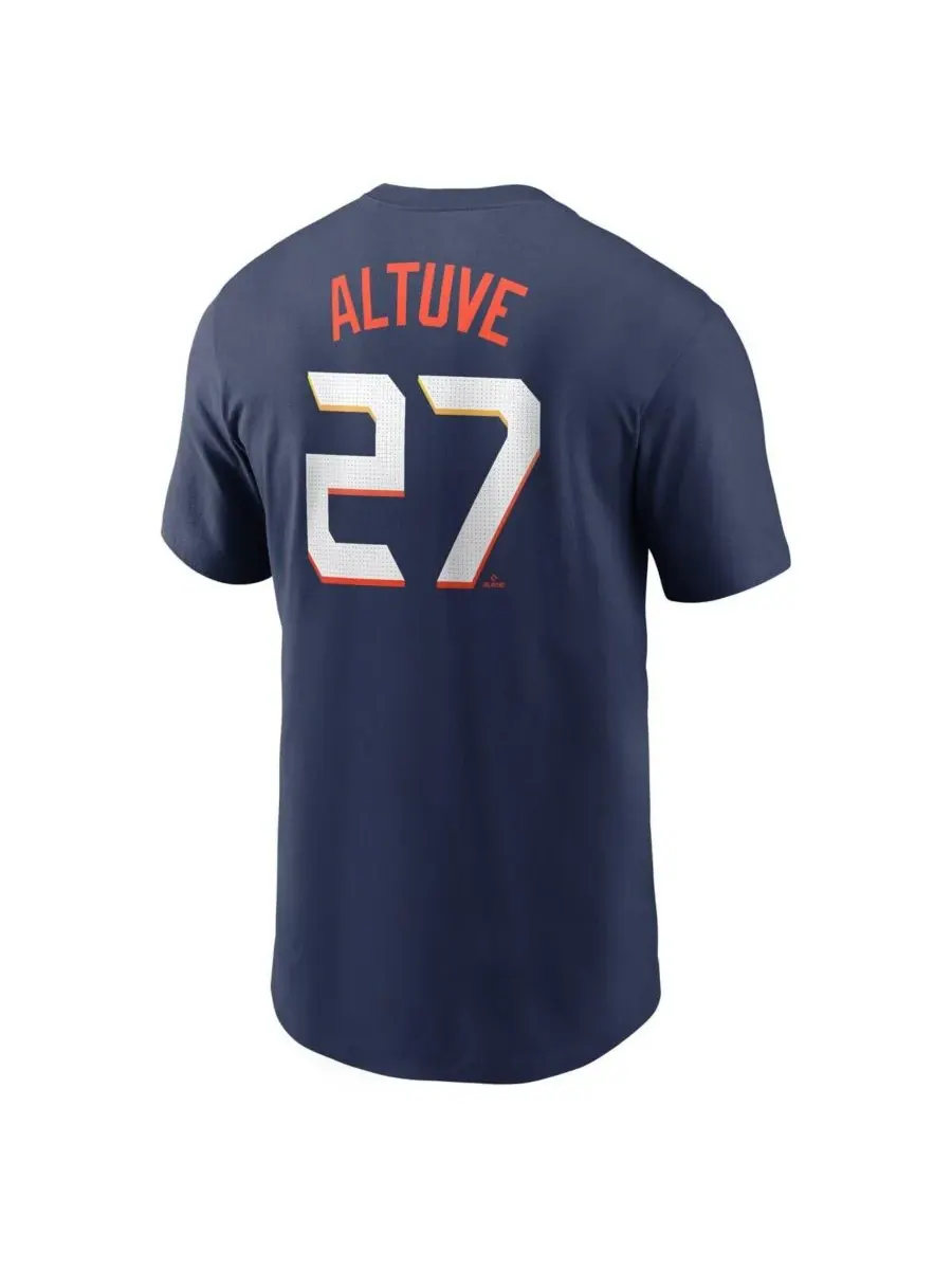 Nike Мужская футболка Jose Altuve Navy Houston Astros 2025 City Connect Fuse Name Number — изображение 3 из 3, темно-синий