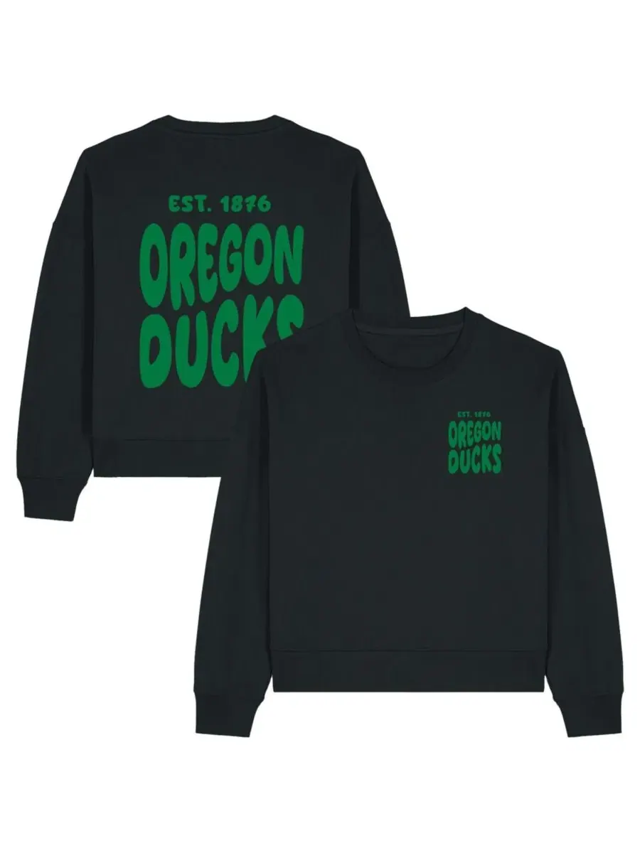 Свитшот женский с принтом Oregon Ducks Cloud Uscape Apparel — изображение 1 из 4, черный