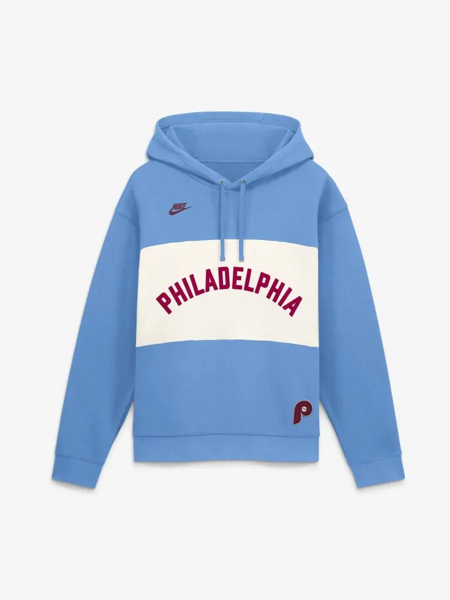 Худи Nike Legacy Color-Block Philadelphia Phillies '80s Cooperstown Collection — изображение 3 из 4, светлый синий