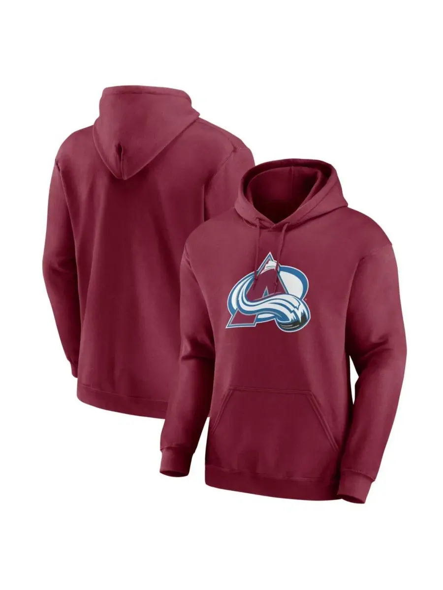 Худи с капюшоном для мужчин Colorado Avalanche Logo Athletic — изображение 1 из 3, бордовый