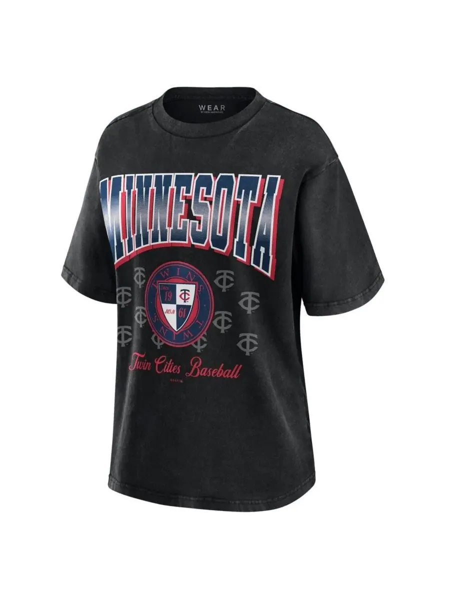 Футболка оверсайз с принтом Minnesota Twins WEAR by Erin Andrews — изображение 2 из 3, черный
