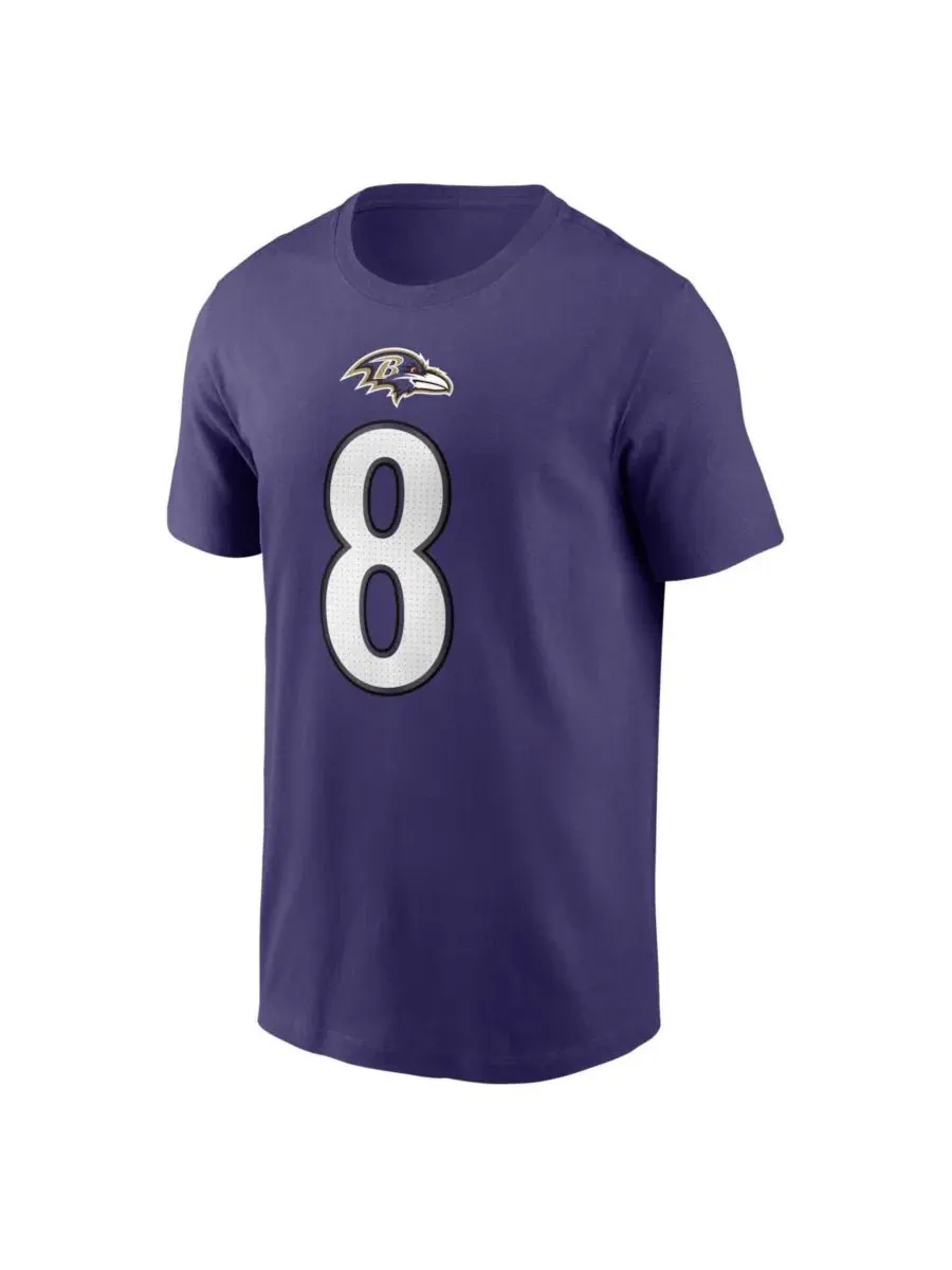 Футболка с принтом Lamar Jackson Baltimore Ravens Nike — изображение 2 из 3, фиолетовый