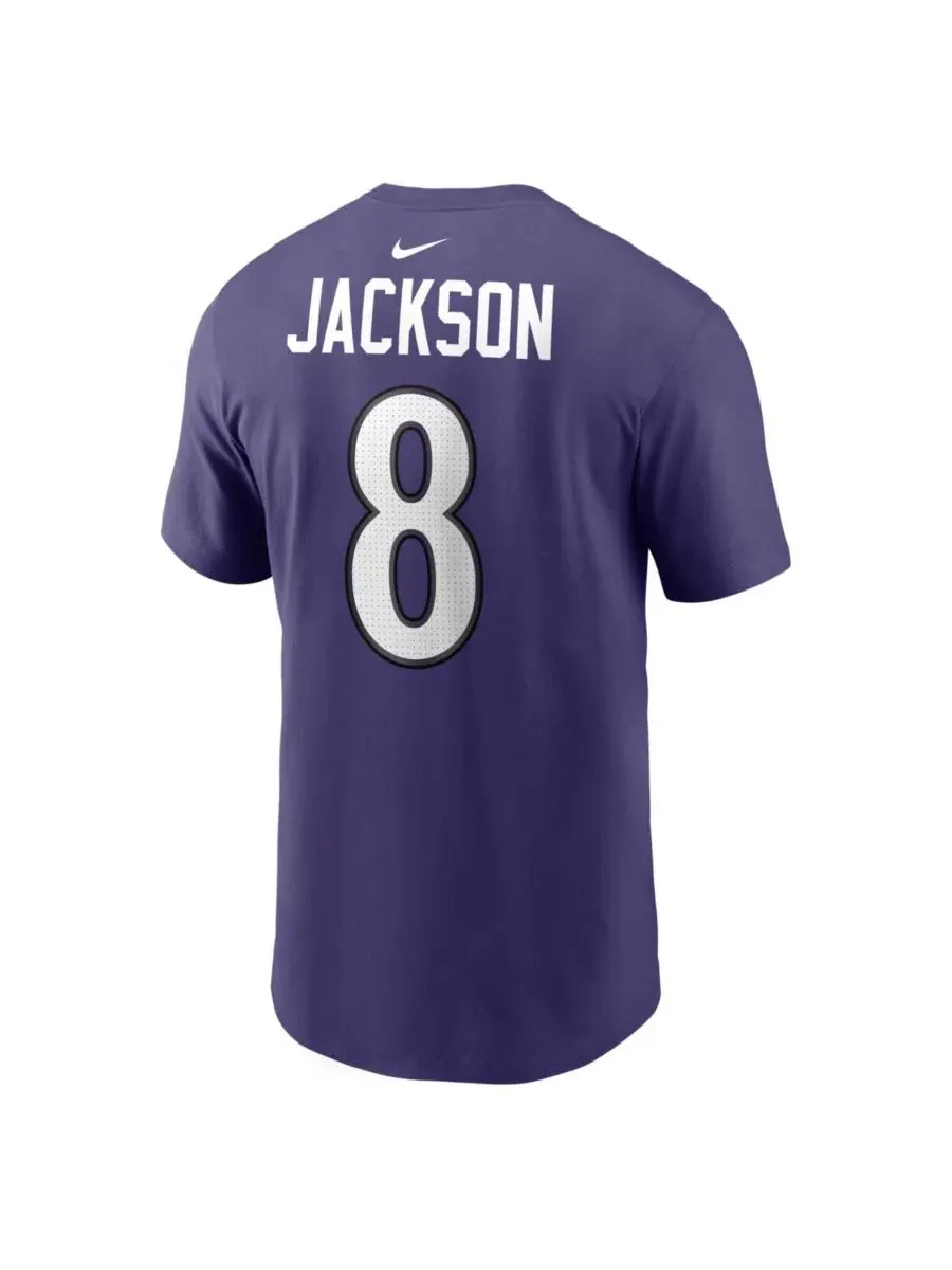 Футболка с принтом Lamar Jackson Baltimore Ravens Nike — изображение 3 из 3, фиолетовый