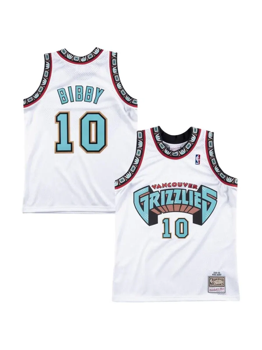 Майка баскетбольная с принтом Mike Bibby 1998/99 Vancouver Grizzlies Mitchell & Ness — изображение 1 из 4, белый