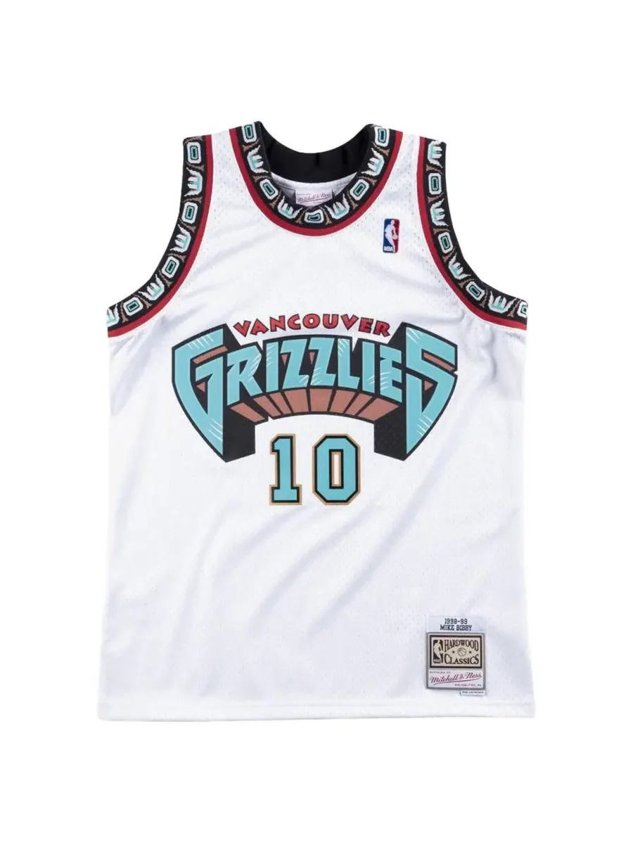 Майка баскетбольная с принтом Mike Bibby 1998/99 Vancouver Grizzlies Mitchell & Ness — изображение 2 из 4, белый