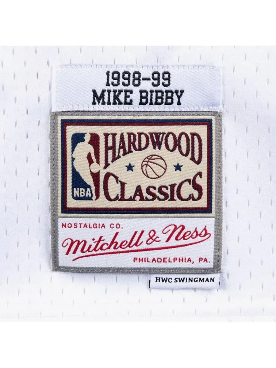Майка баскетбольная с принтом Mike Bibby 1998/99 Vancouver Grizzlies Mitchell & Ness — изображение 4 из 4, белый
