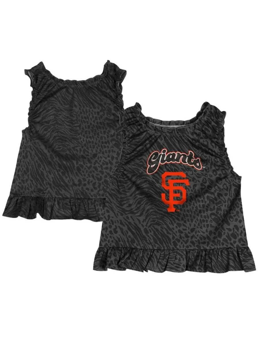 Платье без рукавов с принтом San Francisco Giants Playground Outerstuff — изображение 1 из 3, черный