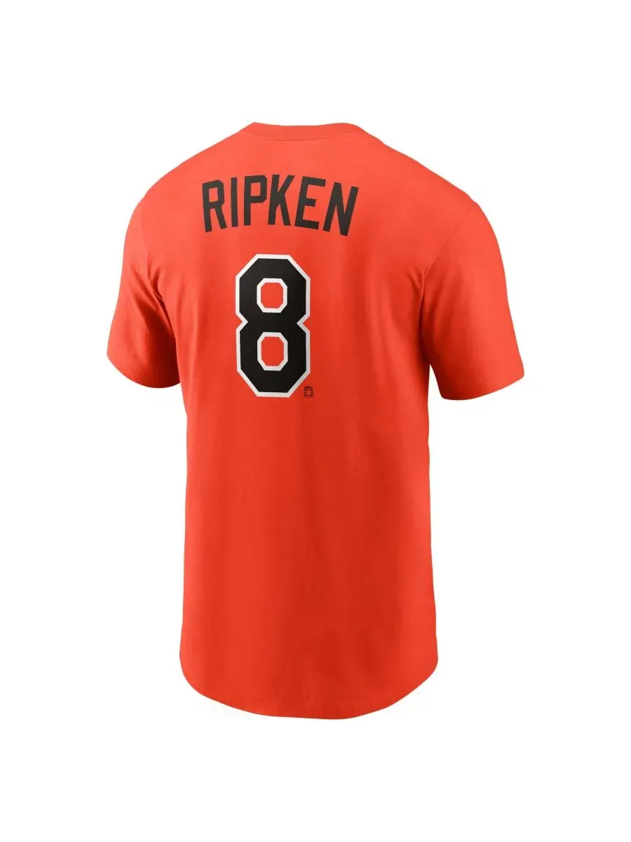 Футболка с длинным рукавом с принтом Cal Ripken Jr. Baltimore Orioles Nike — изображение 3 из 3, оранжевый