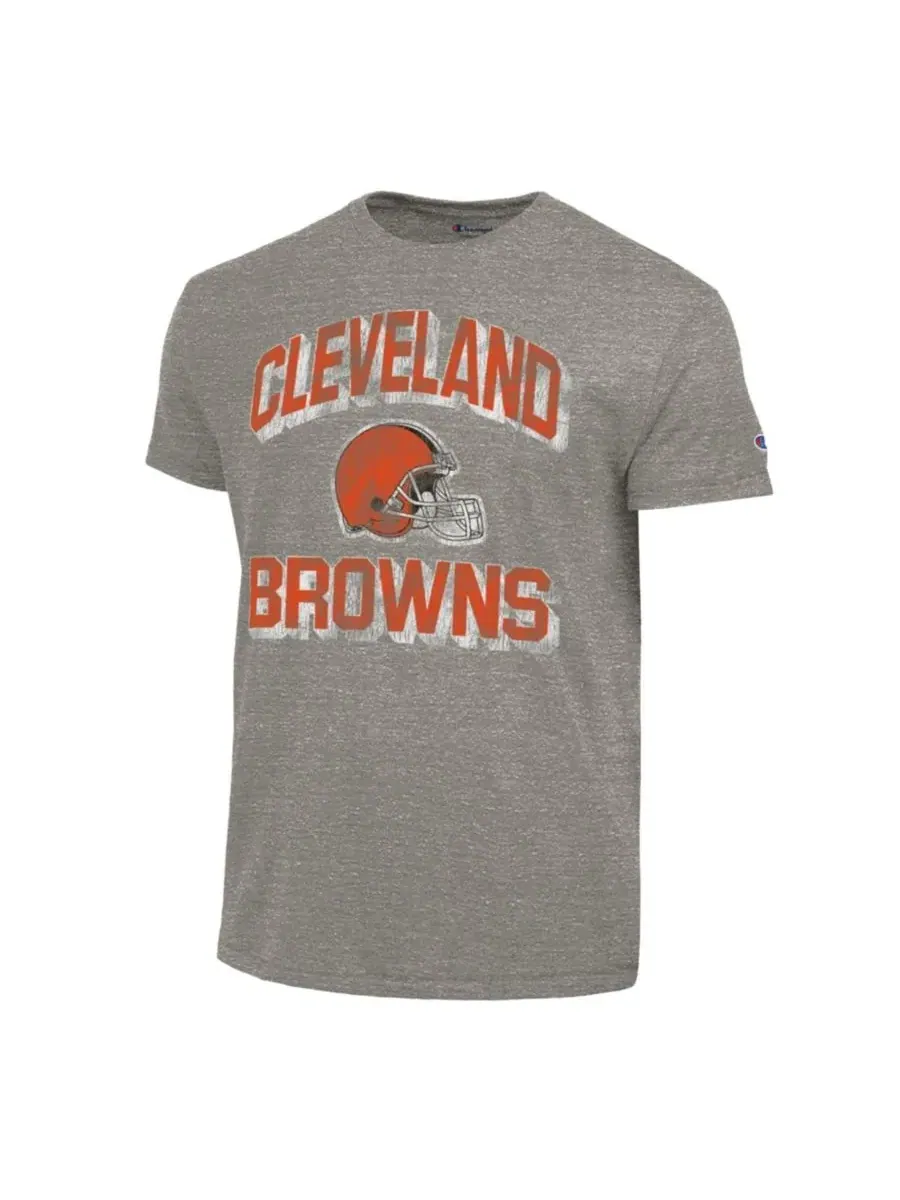 Футболка с принтом Cleveland Browns Ultimate Tri-Blend Champion — изображение 2 из 3, темно-серый