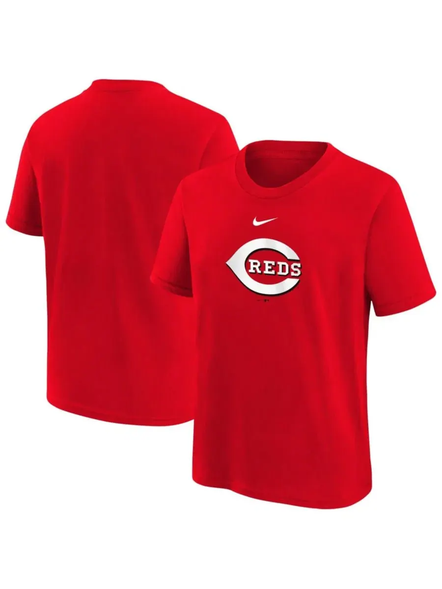 Детская футболка с принтом Cincinnati Reds, модель Large Logo Nike — изображение 1 из 3, красный