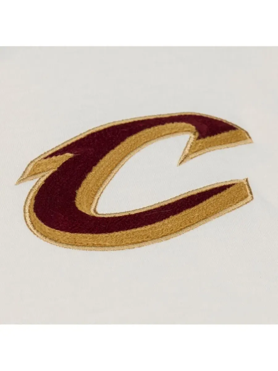 Футболка с цепным стежком и аппликацией на рукавах Cleveland Cavaliers Mitchell & Ness — изображение 5 из 5, бежевый
