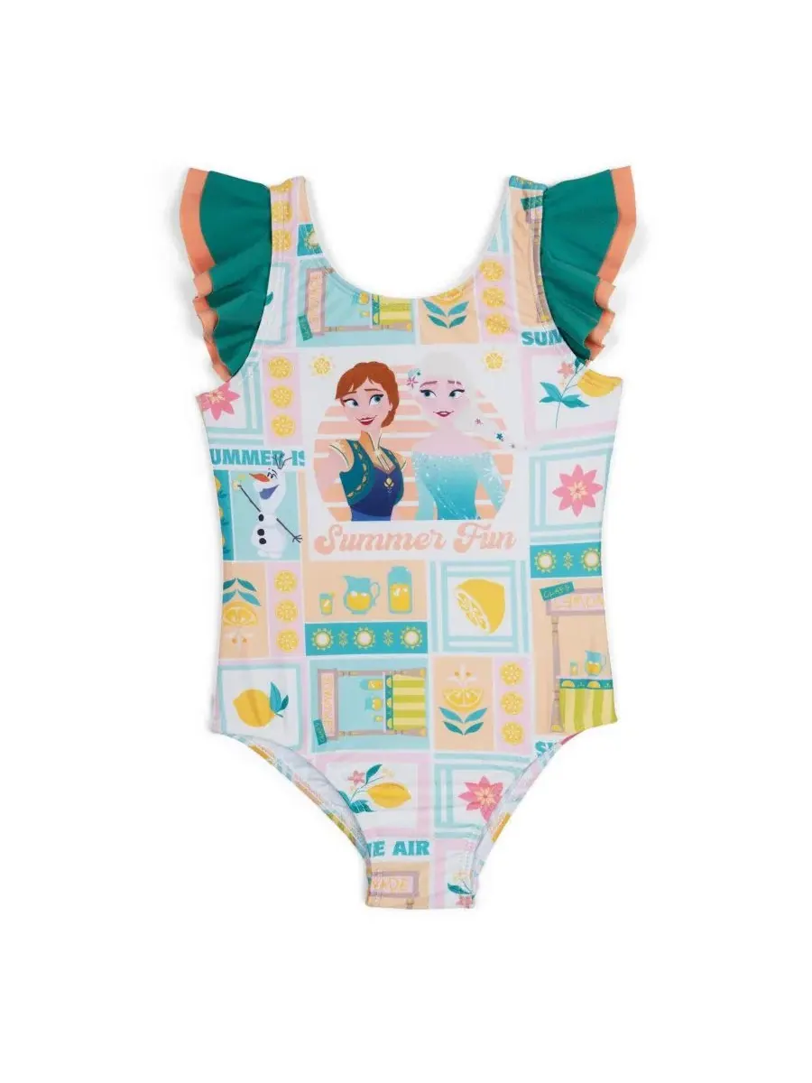 Цельнокроеный слитный купальник без рукавов Frozen, Mint Peach Lemon — изображение 1 из 3