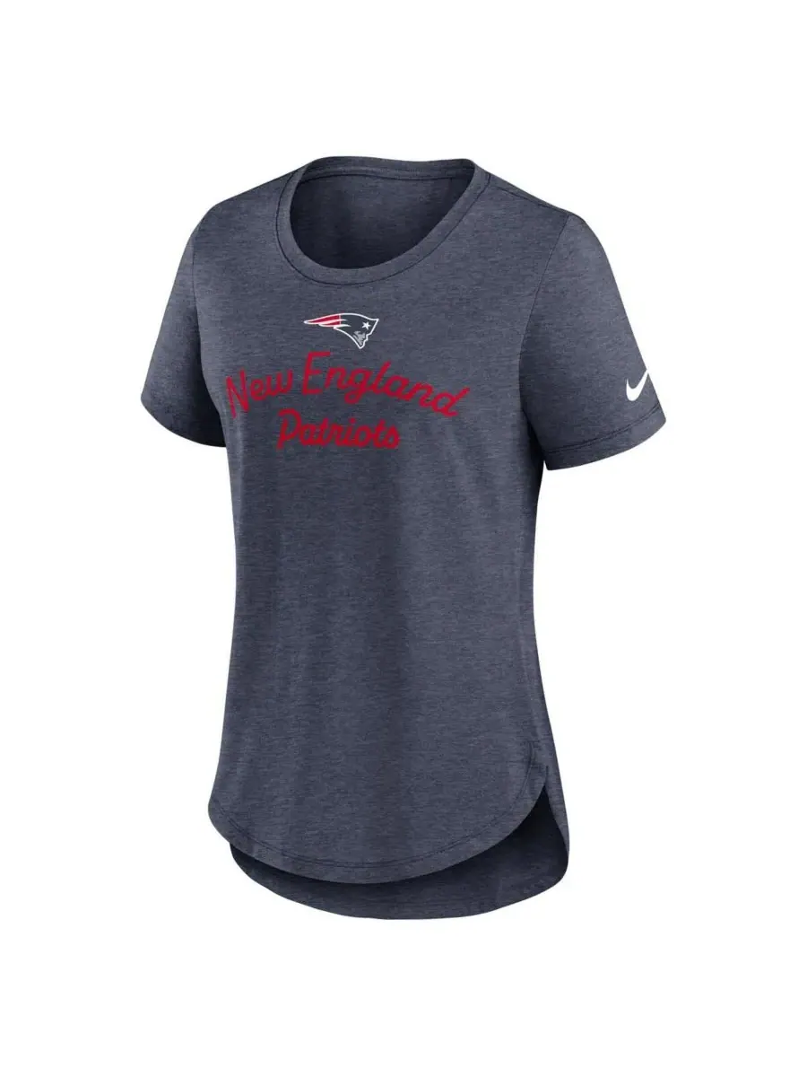 Nike Женская футболка темно-синего цвета с надписью New England Patriots, изготовленная из — изображение 2 из 3, темно-синий