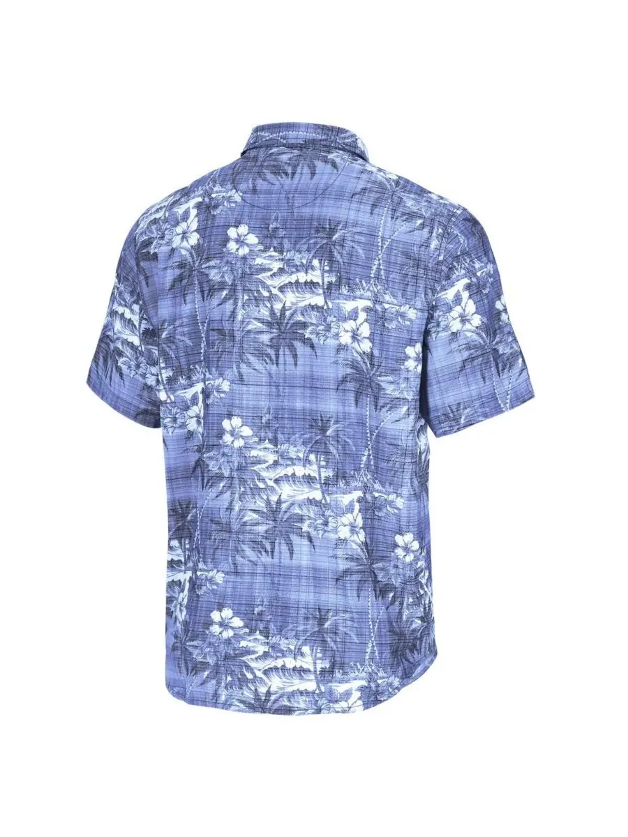 Tommy Bahama Мужская синяя рубашка на пуговицах с символикой Detroit Lions Coconut Point Isla — изображение 3 из 3, синий