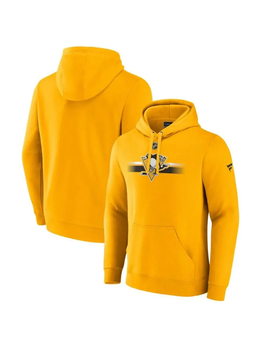 Мужская золотистая толстовка с капюшоном Pittsburgh Penguins Authentic Pro Secondary Pullover — изображение 1 из 3, золото