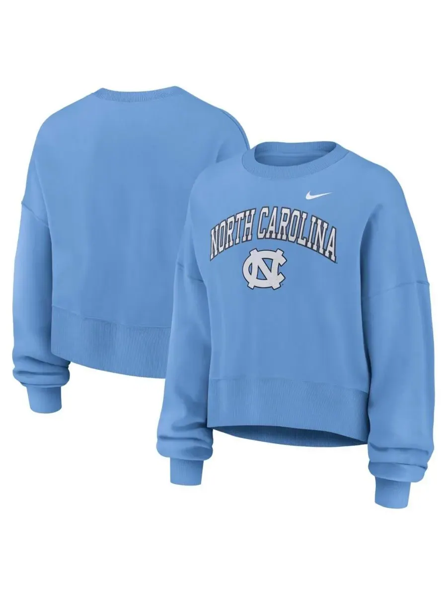 Nike Женская толстовка-пуловер большого размера Carolina Blue North Carolina Tar Heels с — изображение 1 из 3, светлый синий