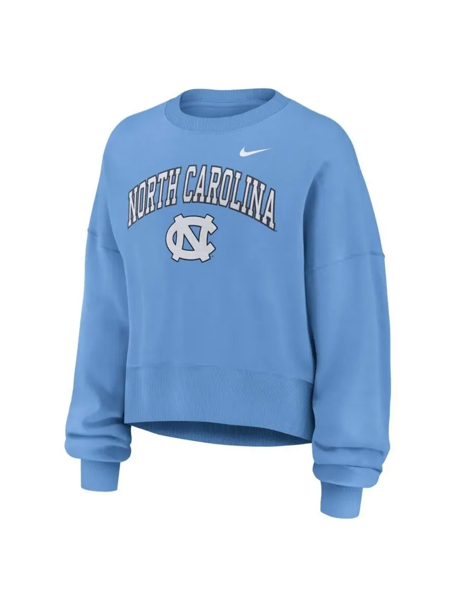 Nike Женская толстовка-пуловер большого размера Carolina Blue North Carolina Tar Heels с — изображение 3 из 3, светлый синий